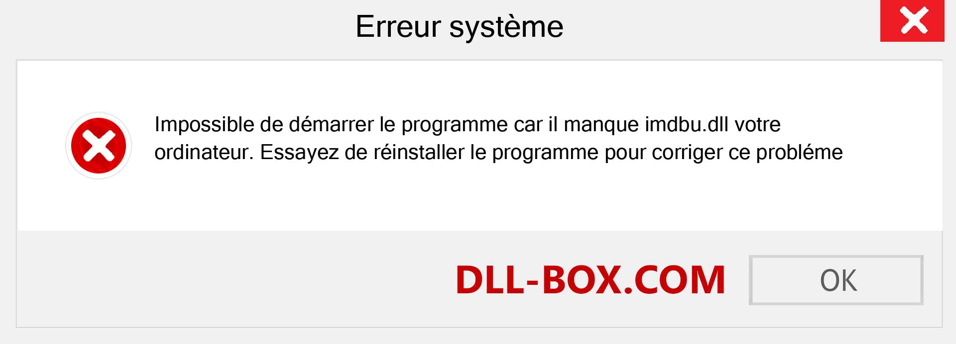 Le fichier imdbu.dll est manquant ?. Télécharger pour Windows 7, 8, 10 - Correction de l'erreur manquante imdbu dll sur Windows, photos, images