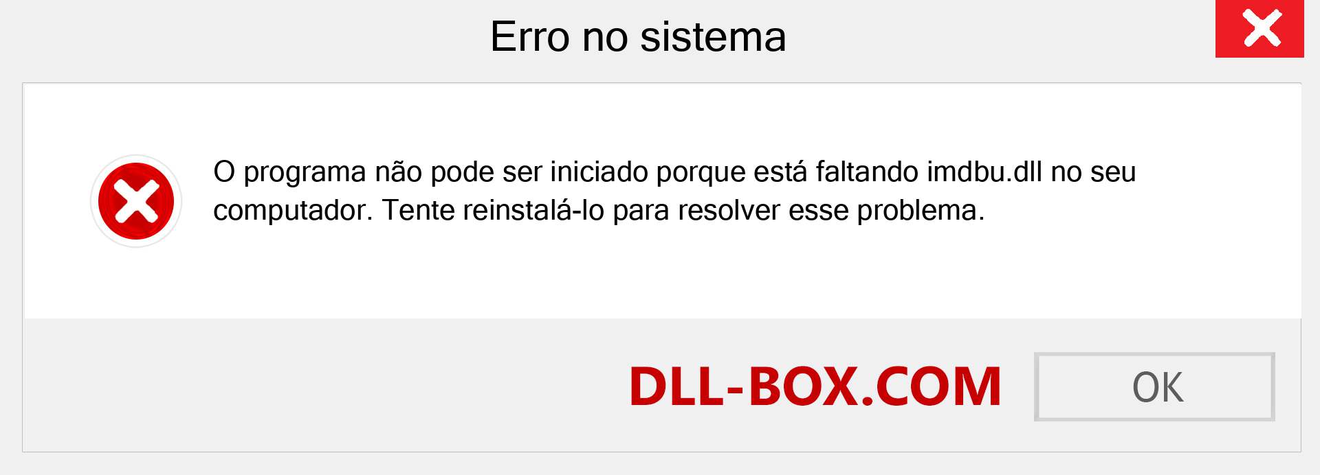 Arquivo imdbu.dll ausente ?. Download para Windows 7, 8, 10 - Correção de erro ausente imdbu dll no Windows, fotos, imagens